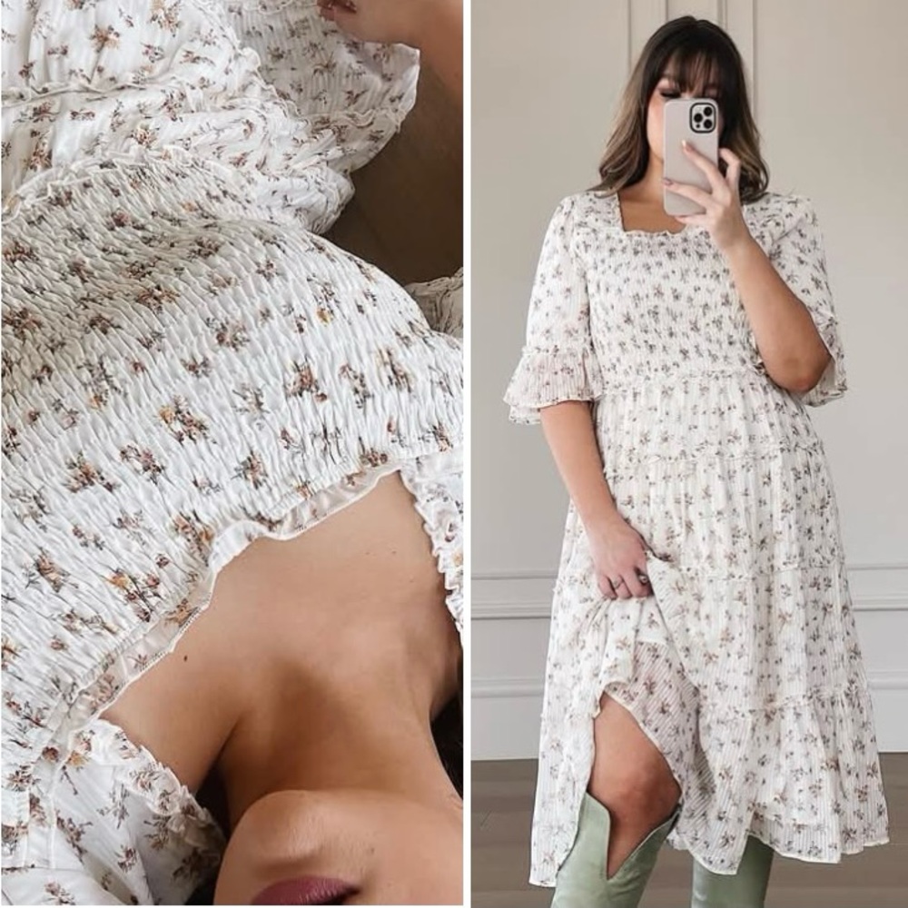 JessaKae Storybrook Cream Midi Dress
